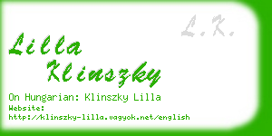 lilla klinszky business card